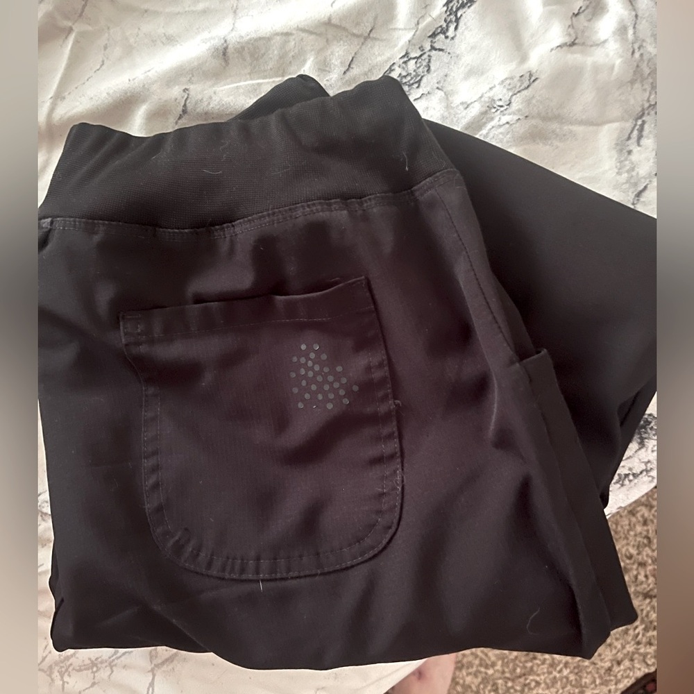 Heart soul black stretchy jogger scrub pants
